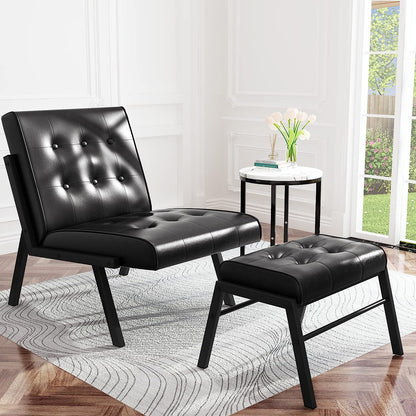 Cuir - French Chair with Ottoman