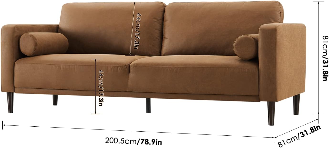 Nordic Leather Sofa by Opulent Design