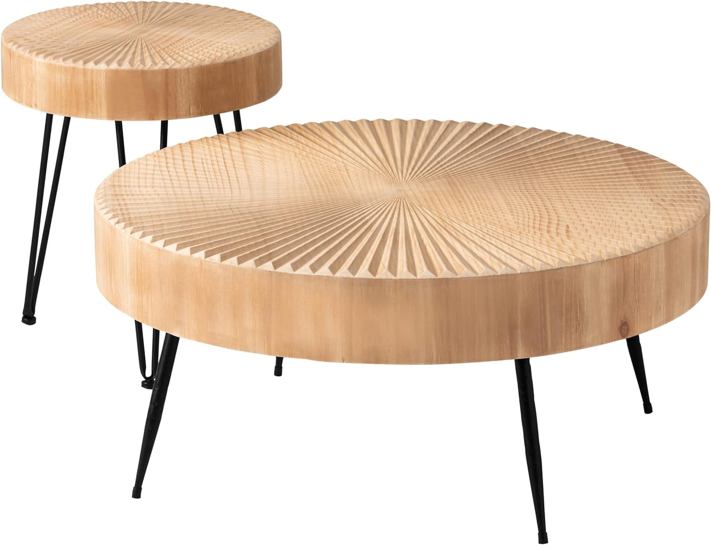 Walnut 2-Piece Table Set